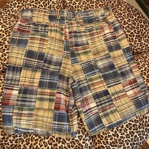 Izod 36 Plaid Madras Shorts